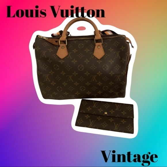 Louis Vuitton Vintage Monogram Canvas Speedy 30 & Sarah Wallet Set. - Picture 2 of 16